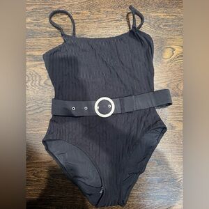 SOLID & STRIPED Black One Piece Swimsuit